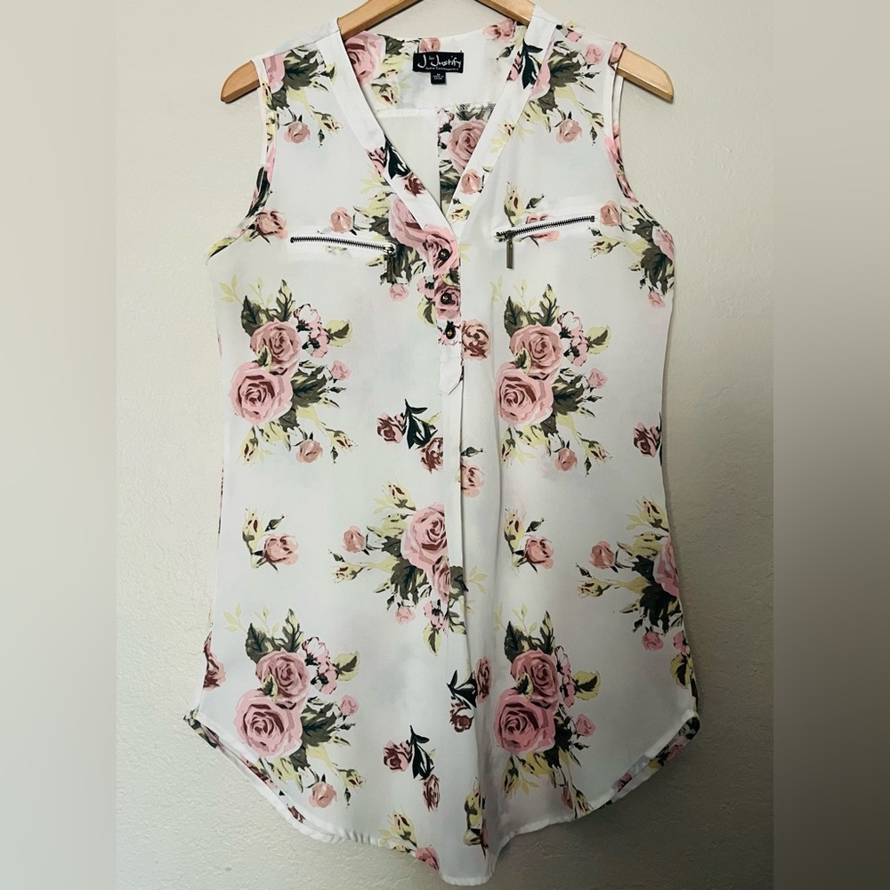 Jay for Justify flowered top tunic style, Size M
